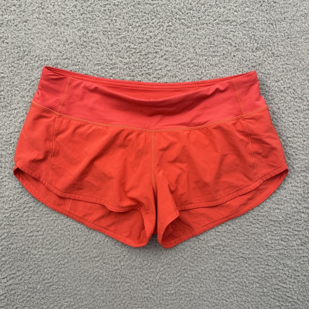 Lululemon Speed Up Shorts Low Rise 2.5" Carnation Red Athletic Women's 6